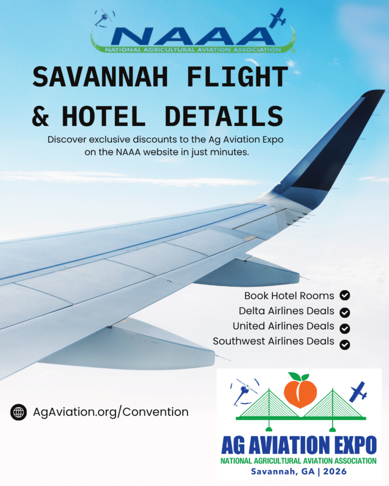 Save on Airfare to the 2026 Ag Aviation Expo